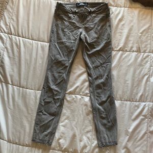 Hollister light grey distressed skinny jeans
